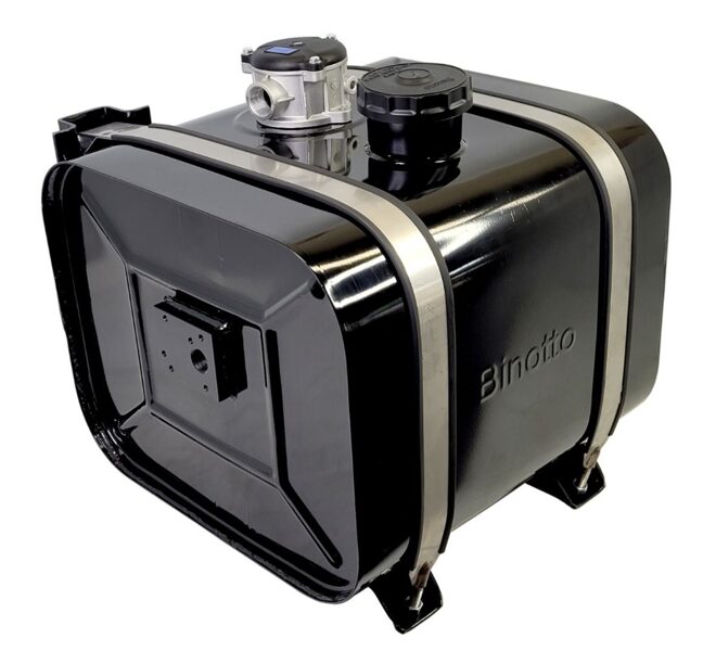 Šoninis plieninis bakas su filtru BINOTTO 80 L